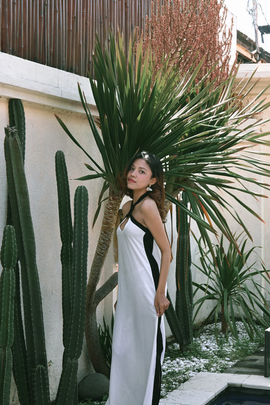 Crinkle X Long Dress